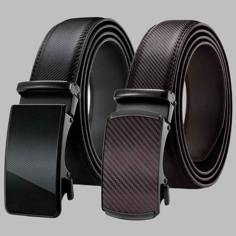 Mens Ratchet Belt with Genuine Leather, Jeans Belt for Men