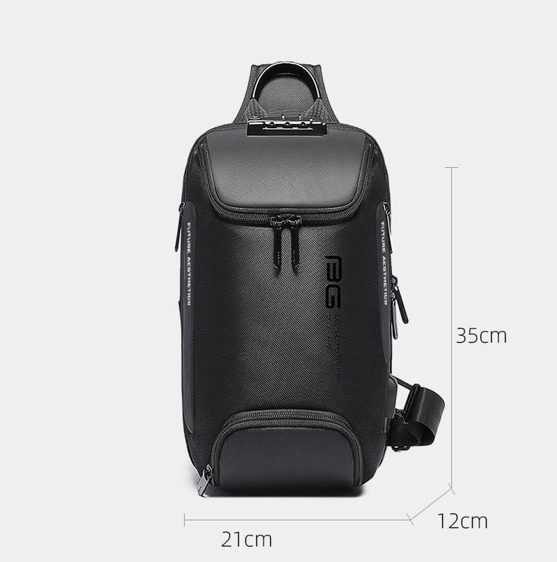 Bange Anti-Theft Technology USB Men'S Italian Chest Bag