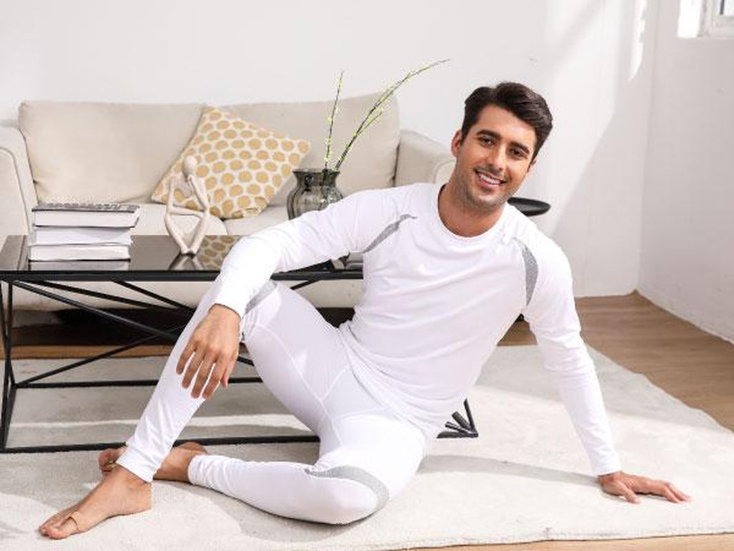 Muezna Thermal Top and Bottom Set Underwear Long Johns Base Layer with Soft Fleece Lined Fabric Menswear