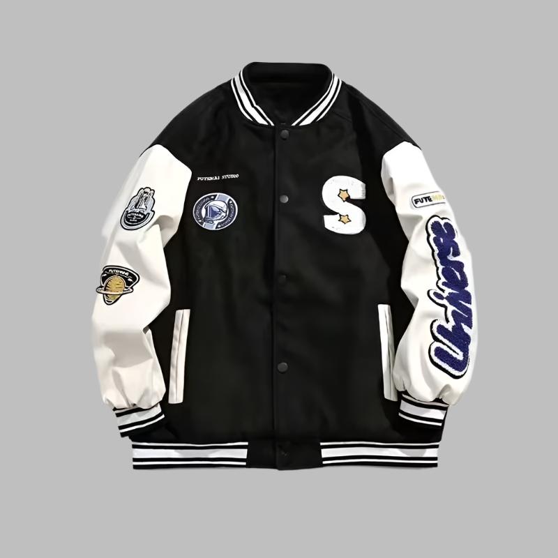 Spring and Autumn Retro Quilted Embroidered Baseball Uniform Jacket Men and Women Loose Tide Brand Street Jacket Couple Shirt