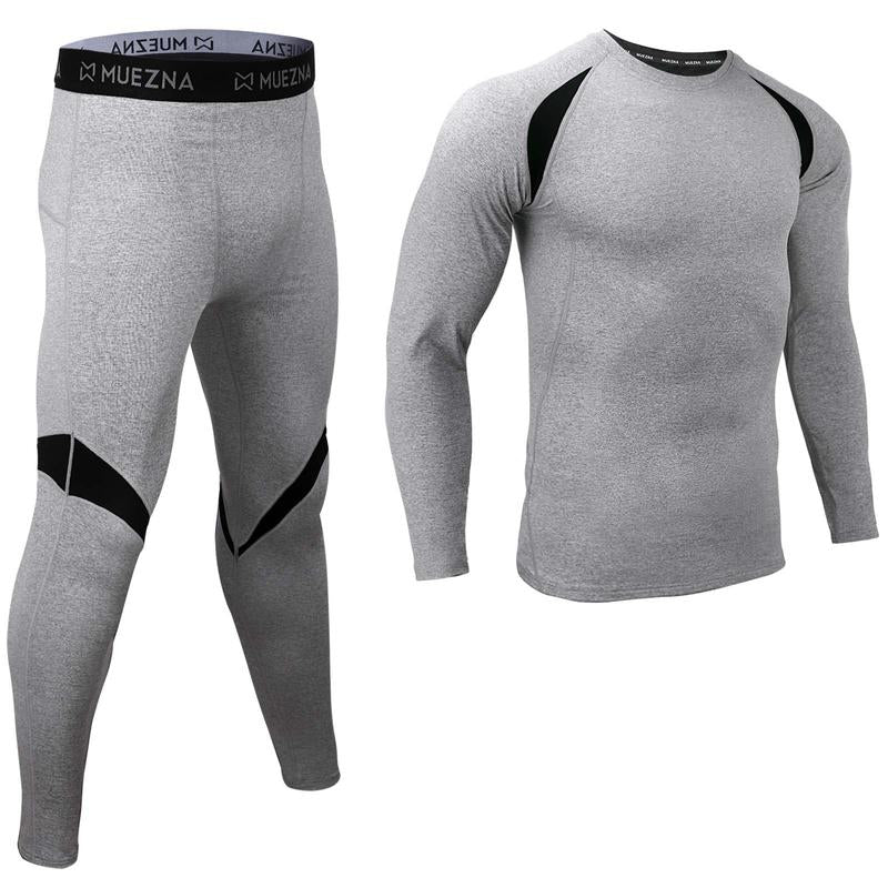 Muezna Thermal Top and Bottom Set Underwear Long Johns Base Layer with Soft Fleece Lined Fabric Menswear