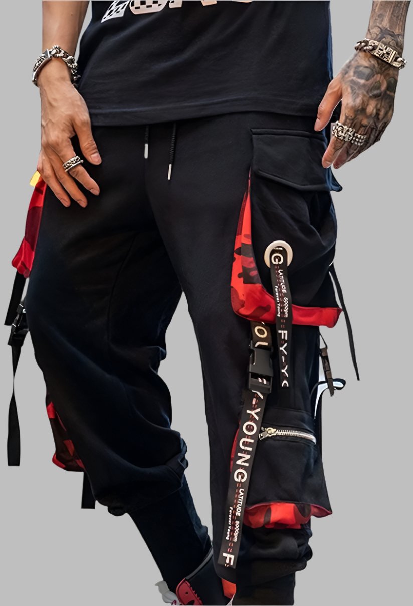 Men'S Jogger Pants Punk Cargo Baggy Techwear Hip Hop Harem Pants Streetwear Tactical Track Pants…