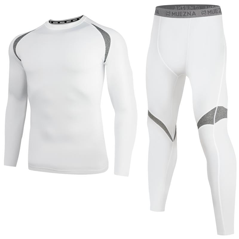 Muezna Thermal Top and Bottom Set Underwear Long Johns Base Layer with Soft Fleece Lined Fabric Menswear