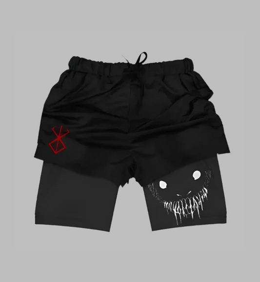 Skinny Shorts Demon Print