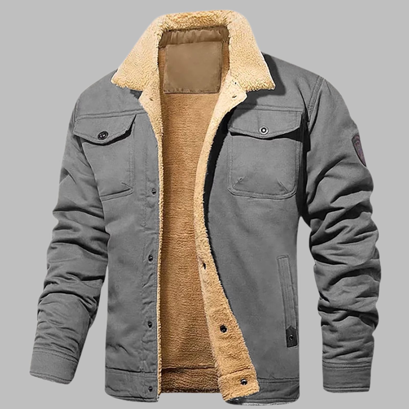 Mens Fashion Solid Pocket Cardigan Button Sweater Jacket Fleece Lined Jacket Men Tall Lined Fleece Jacket Mens