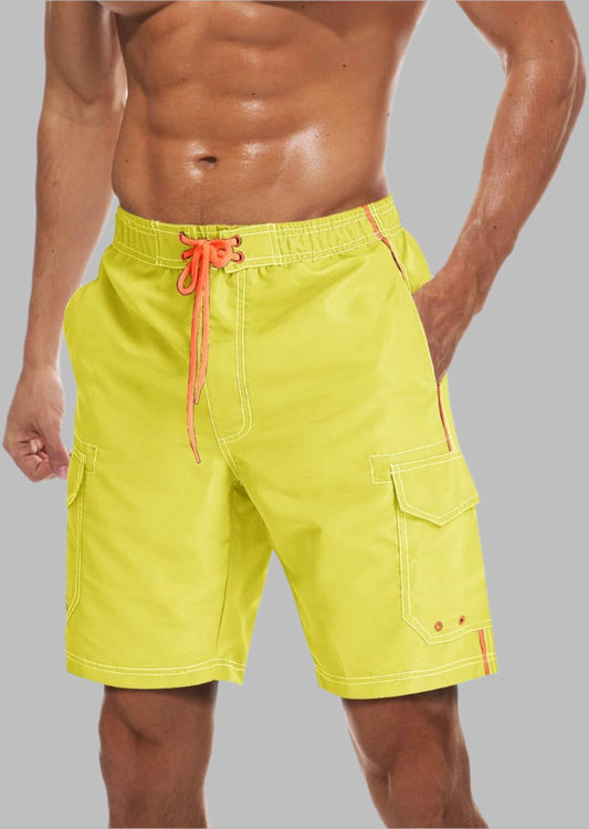 Men'S Summer Swim Trunks Quick Dry Surf Boardshorts Bathing Suit Shorts with Mesh Lining