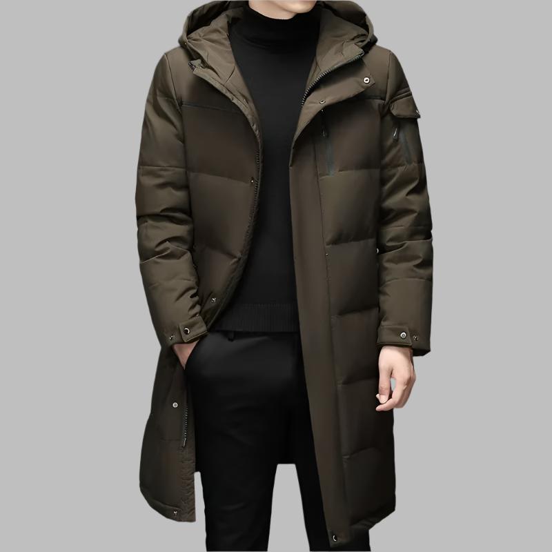 New Winter White Duck down Jackets Men Hooded Long Winter Coat Men Thick Warm Fashion down Coat Mens Brand Parka plus Size 5XL