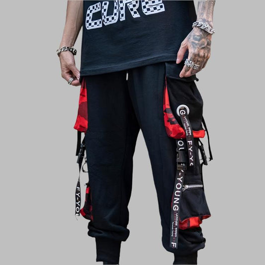 Men'S Jogger Pants Punk Cargo Baggy Techwear Hip Hop Harem Pants Streetwear Tactical Track Pants…